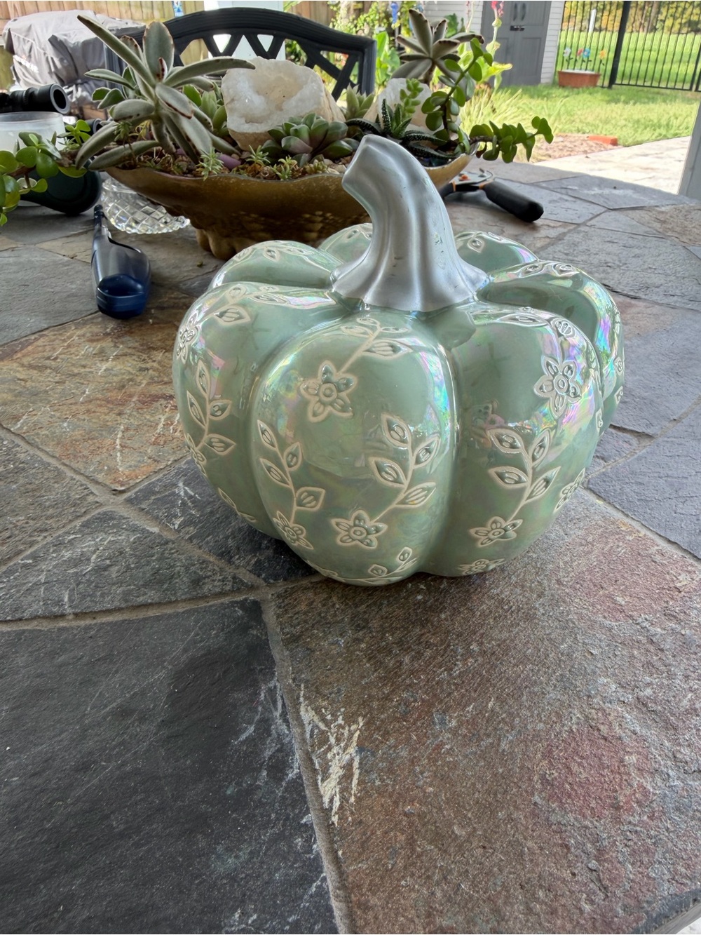 Beautiful ceramic decorative pumpkin